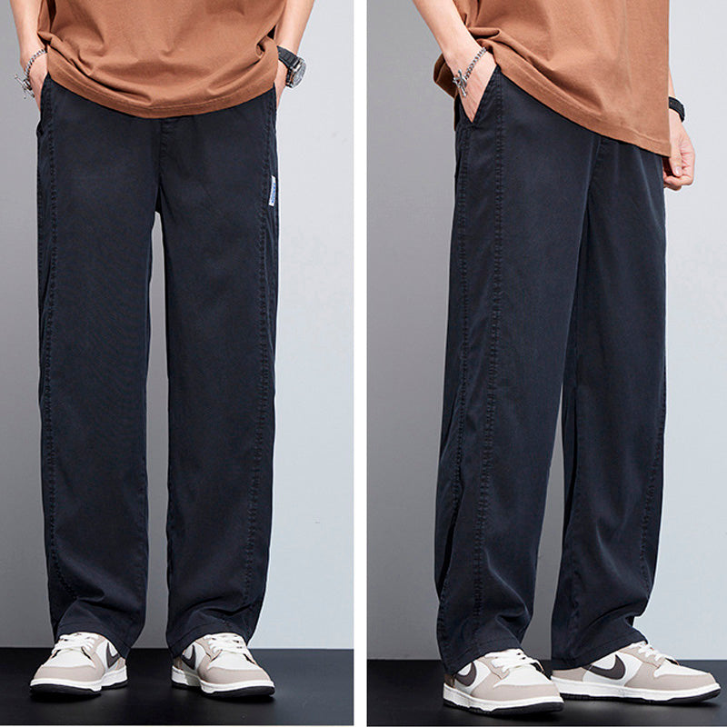 [Leve 3 Pague 2] Calça Masculina Axel em Seda Gelo e Poliéster (Estilo Imponente e Moderno!)