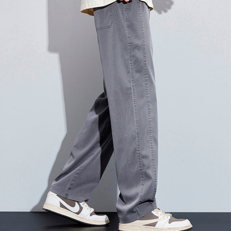 [Leve 3 Pague 2] Calça Masculina Axel em Seda Gelo e Poliéster (Estilo Imponente e Moderno!)