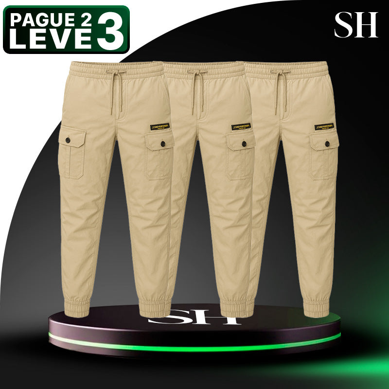 [Leve 3 Pague 2] Calça Militar Bravo em Tecido RipStop e Poliéster (Qualidade e Robustez Para Encarar de Tudo!)