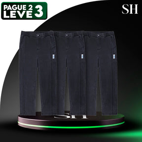 [Leve 3 Pague 2] Calça Masculina Axel em Seda Gelo e Poliéster (Estilo Imponente e Moderno!)