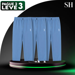 [Leve 3 Pague 2] Calça Masculina Axel em Seda Gelo e Poliéster (Estilo Imponente e Moderno!)