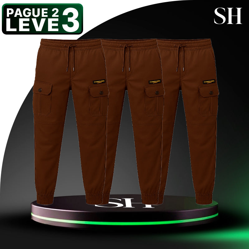 [Leve 3 Pague 2] Calça Militar Bravo em Tecido RipStop e Poliéster (Qualidade e Robustez Para Encarar de Tudo!)